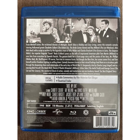 Arise, My Love (Blu-ray) Claudette Colbert, Ray Milland - Kino Lorber - Picture 2 of 4
